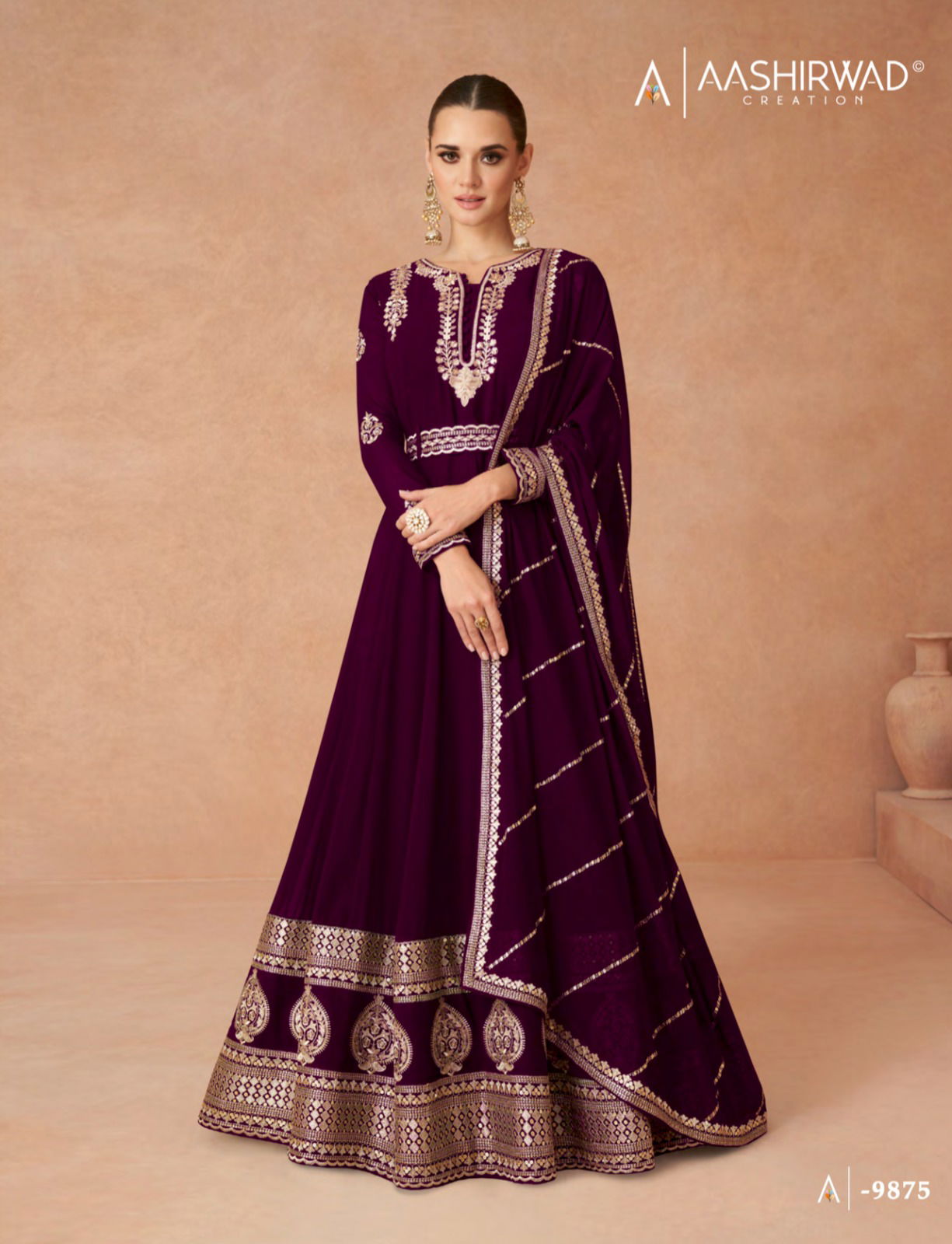 Andaz Gold By Aashirwad Georgette Salwar Suits Catalog